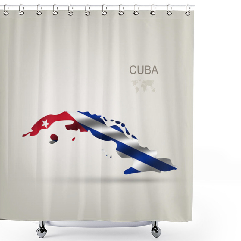 Personality  Flag Of Cuba As A Country Shower Curtains