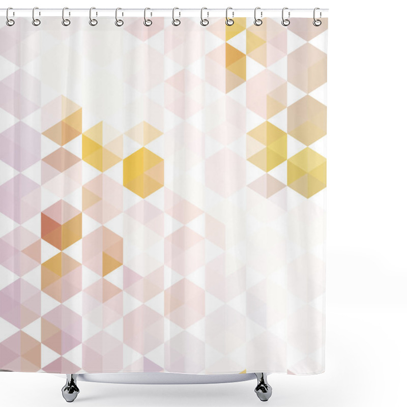 Personality  Retro Pattern Of Geometric Hexagon Shapes Shower Curtains