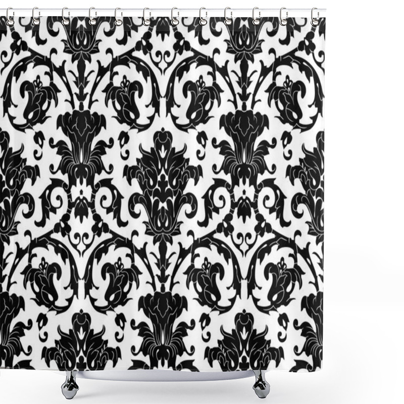 Personality  Royal Damask Seamless Wallpaper Shower Curtains