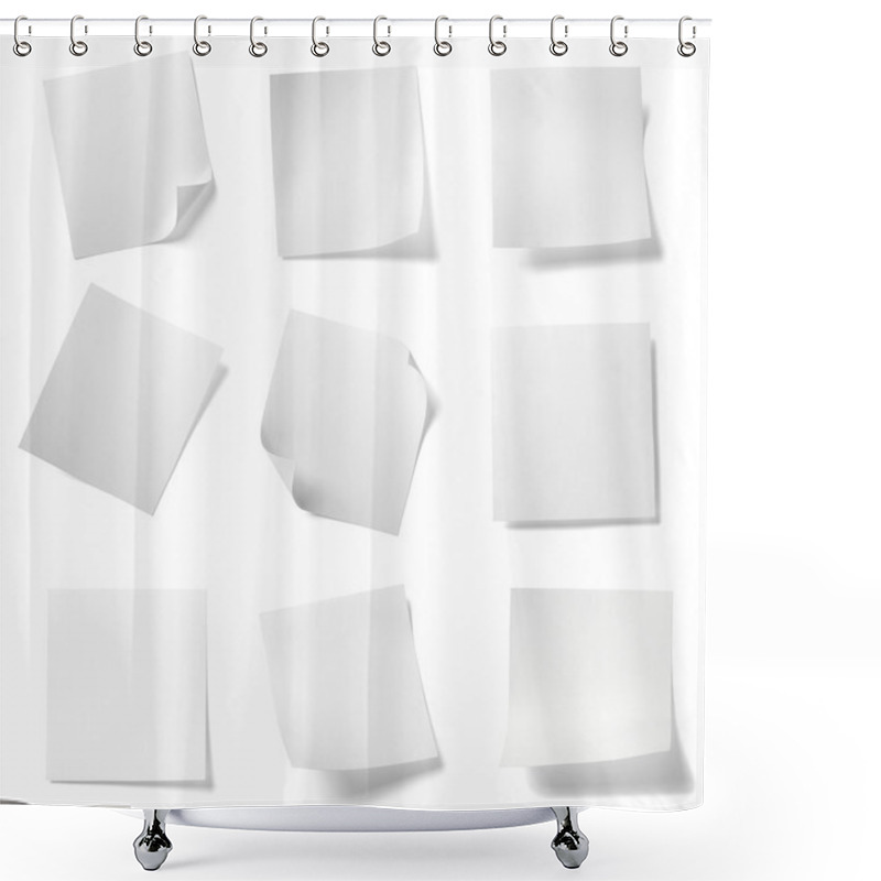 Personality  White Note Paper Message Label Business Shower Curtains