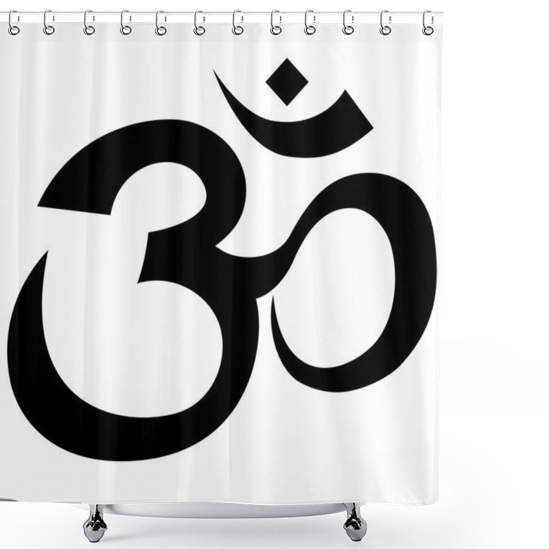 Personality  Hindu Symbol Outline Shower Curtains