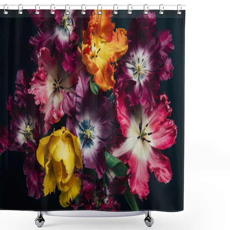 Personality  Bunch Of Parrot Style Tulips Shower Curtains