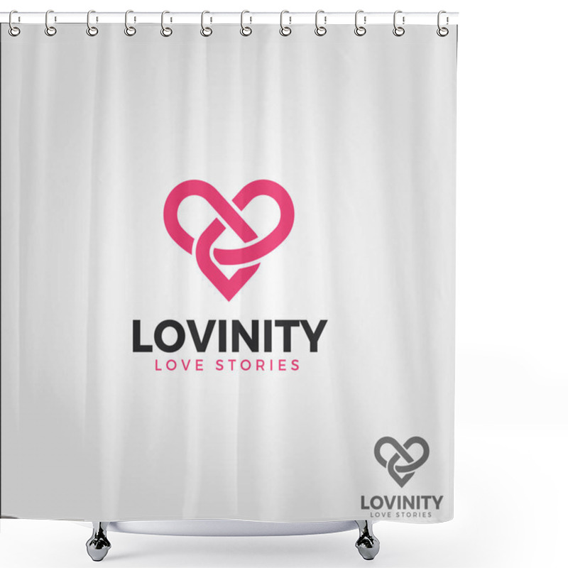 Personality  Lovinity / Infinity Love - Eternal Love Logo Shower Curtains