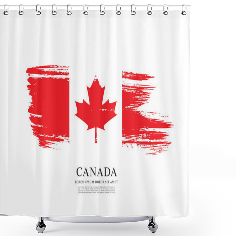 Personality  Canadian Flag Background Shower Curtains