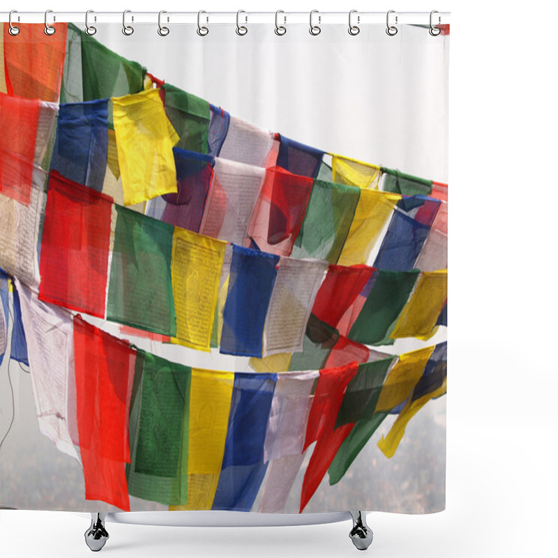 Personality  Flags In Kathmandu Shower Curtains