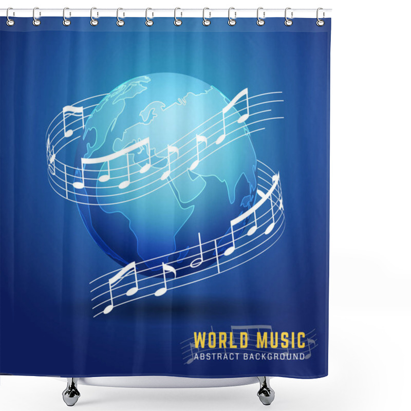 Personality  Abstract 3D World Music Design Concept Shower Curtains