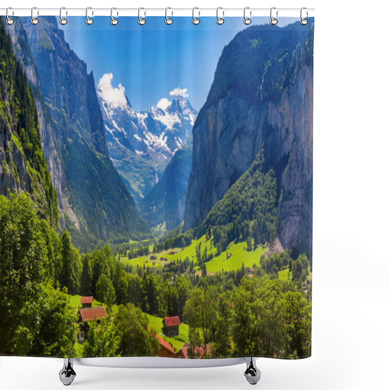 Personality  Mountain Village Lauterbrunnen, Switzerland Shower Curtains