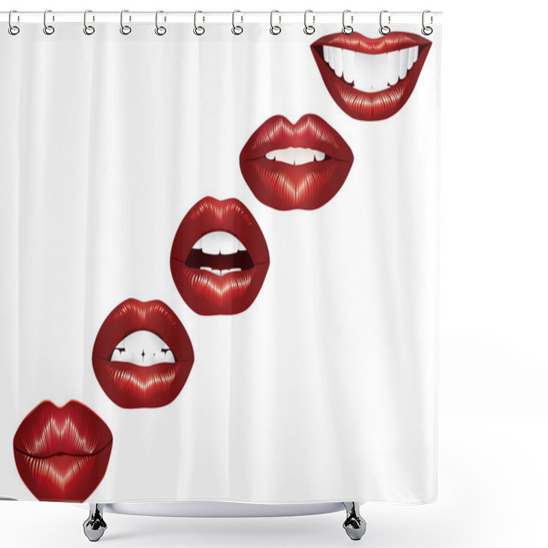 Personality  Lips. Shower Curtains