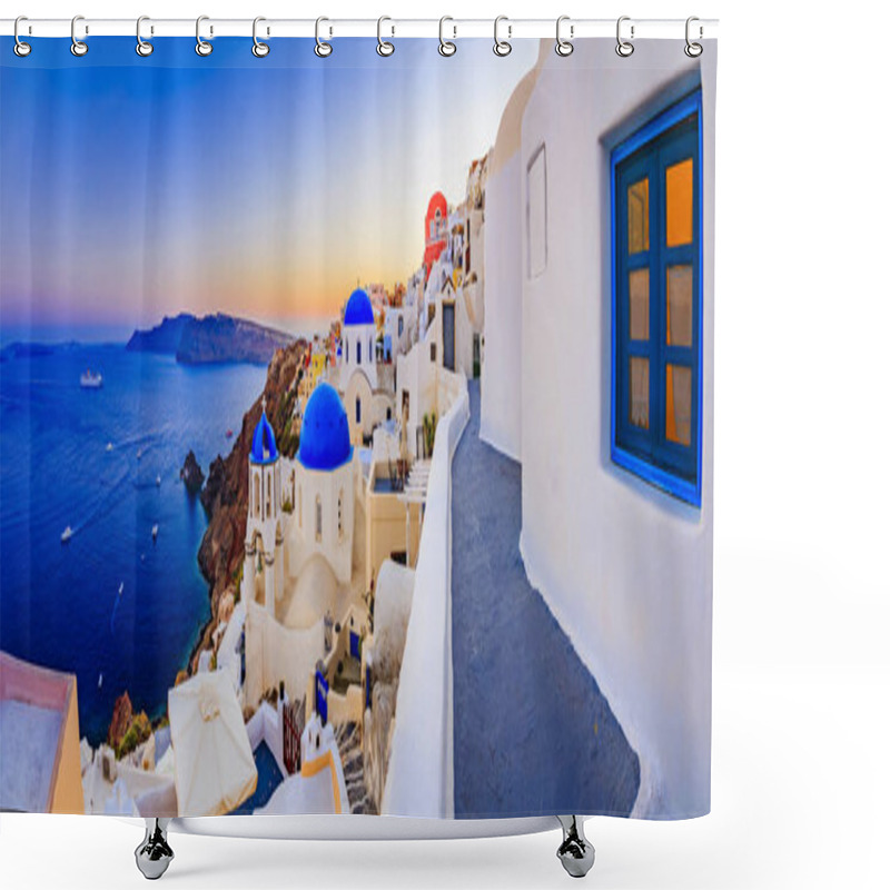 Personality  Amazing View With White Houses  Shower Curtains