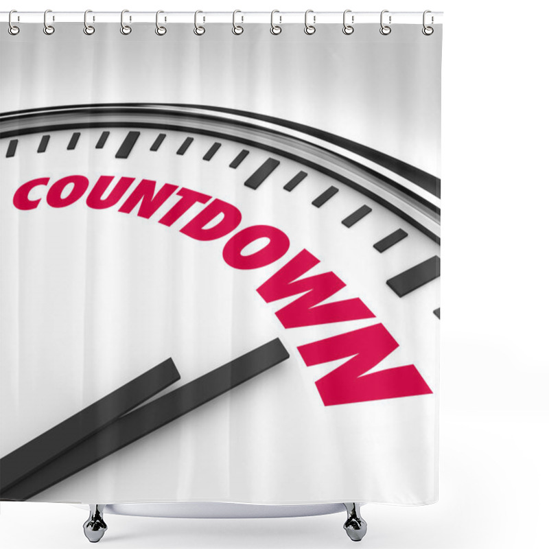 Personality  Countdown Clock Counting Down Final Hours And Minutes Shower Curtains