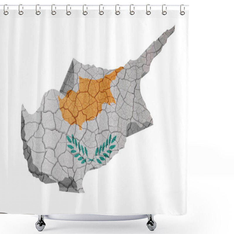 Personality  Cyprus Map Shower Curtains