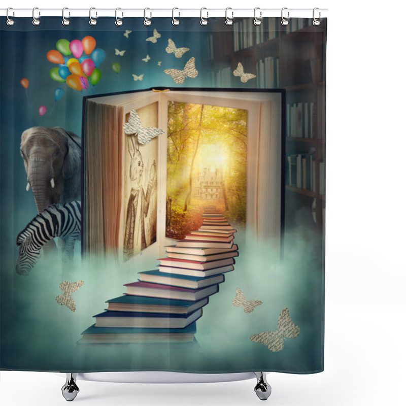 Personality  Upstairs To The Magic Land Shower Curtains