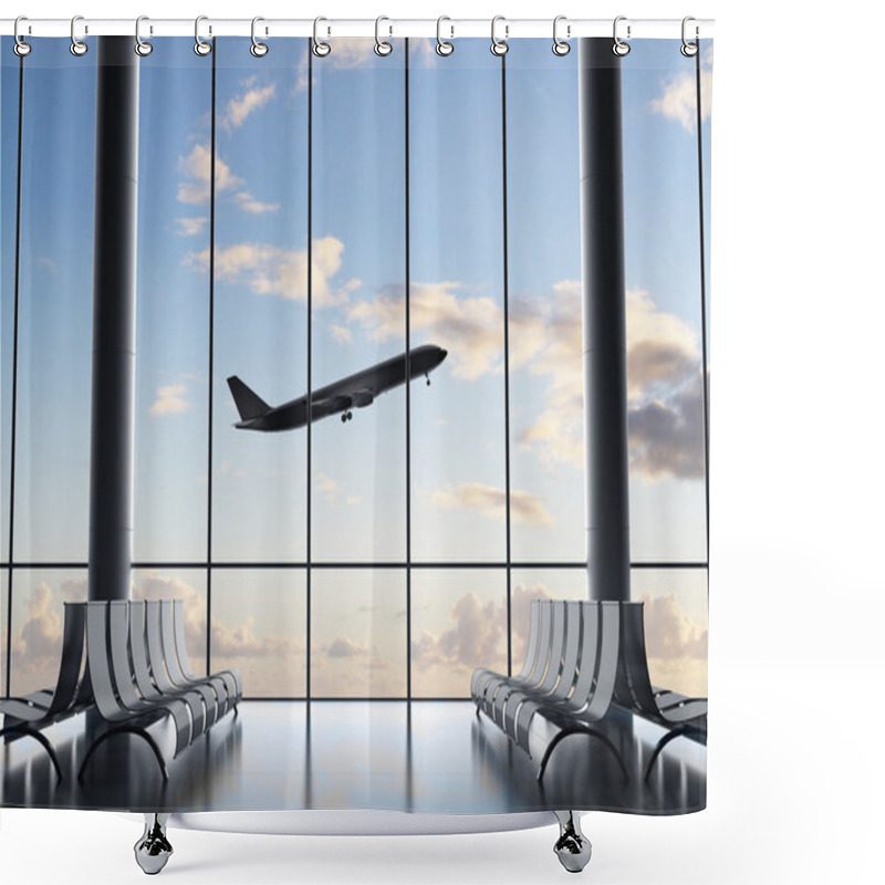 Personality  Airport Interior Shower Curtains