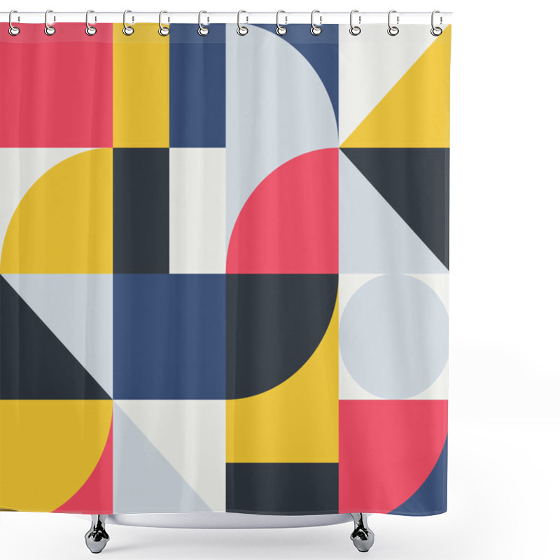 Personality  Abstract Geometry Pattern Graphic 06 Shower Curtains