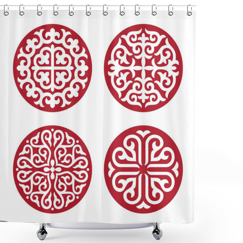 Personality  Traditional Ornament Of Asian Nomads Shower Curtains