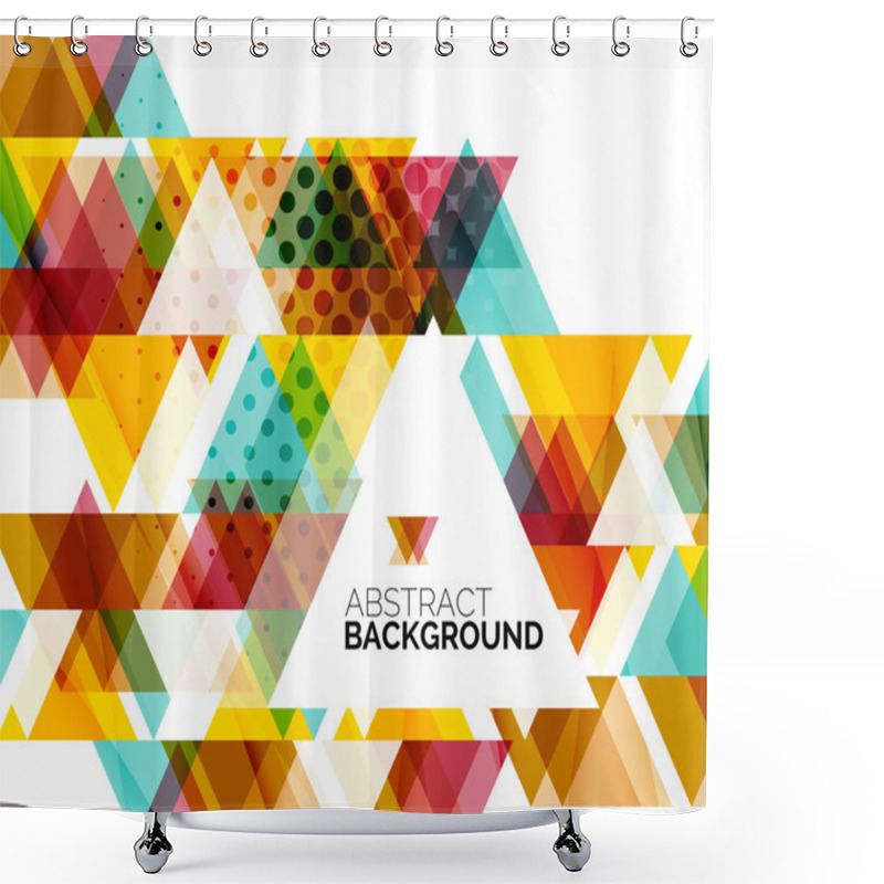 Personality  Triangle Geometric Abstract Background Shower Curtains