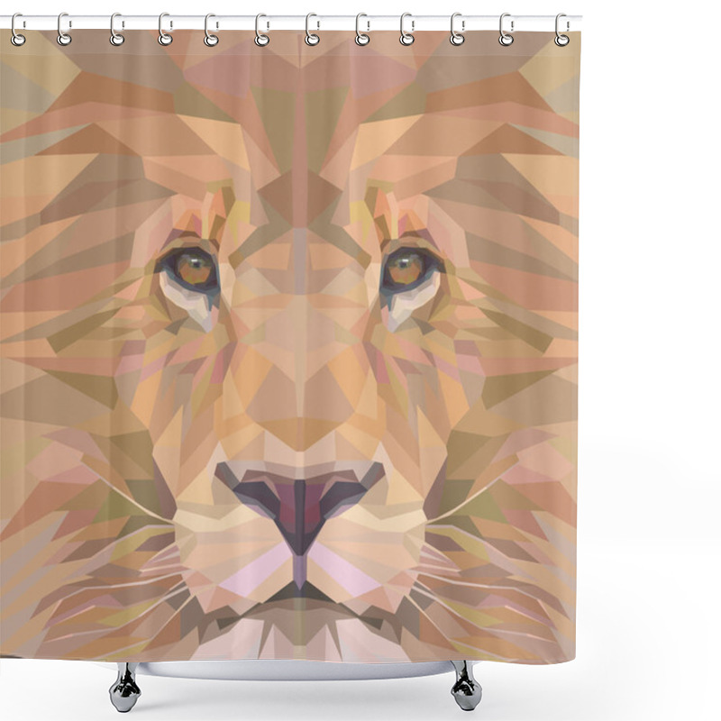 Personality  Bright Animal Background, Lion Shower Curtains