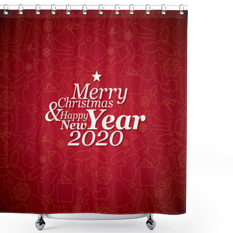 Personality  Nice Typography Christmas Card Shower Curtains