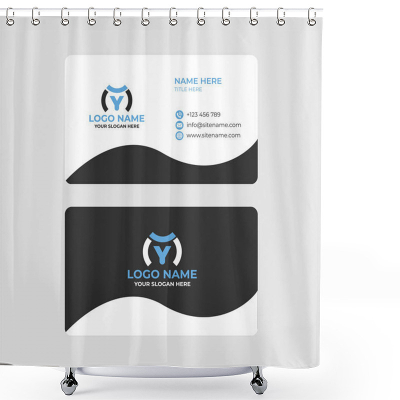 Personality  A Minimalist Vector Business Card Design, Perfect For Modern Professionals Seeking A Clean And Creative Branding Solution Shower Curtains