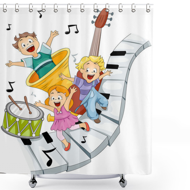 Personality  Musical Shower Curtains