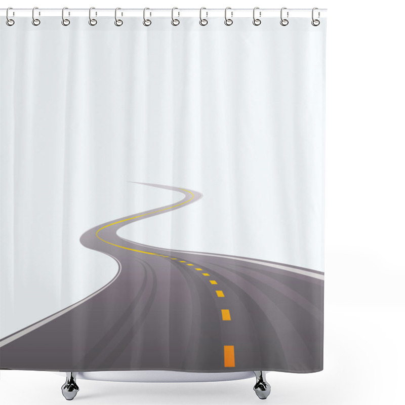 Personality  The Asphalted Road Shower Curtains