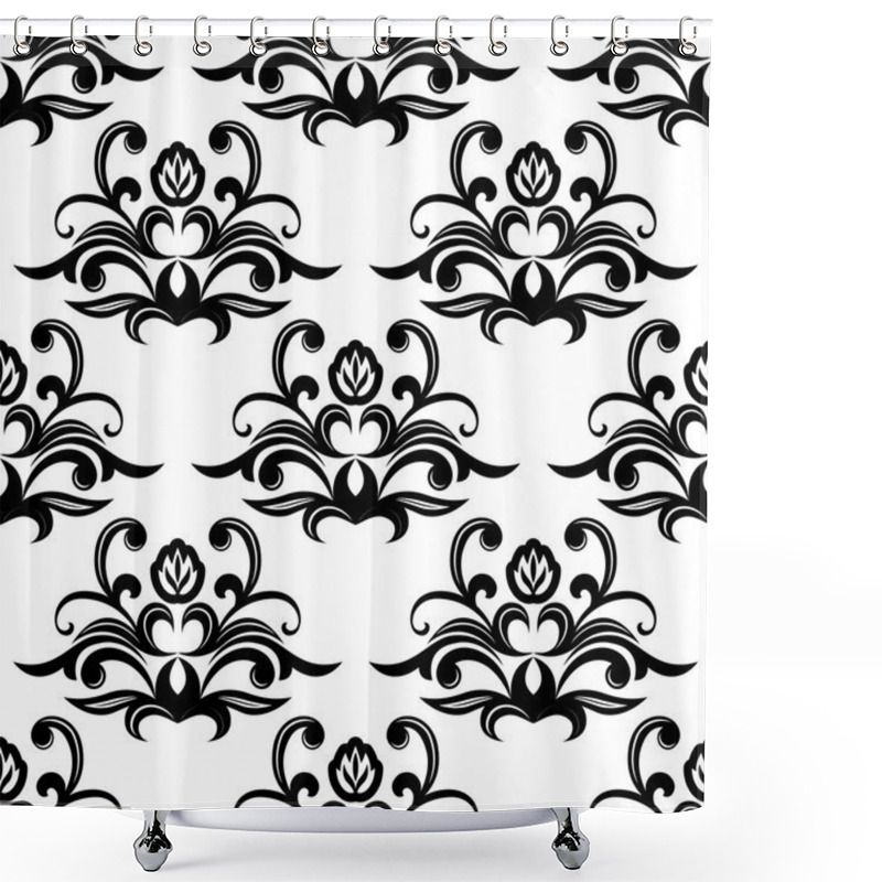 Personality  Dainty Floral Seamless Pattern Shower Curtains