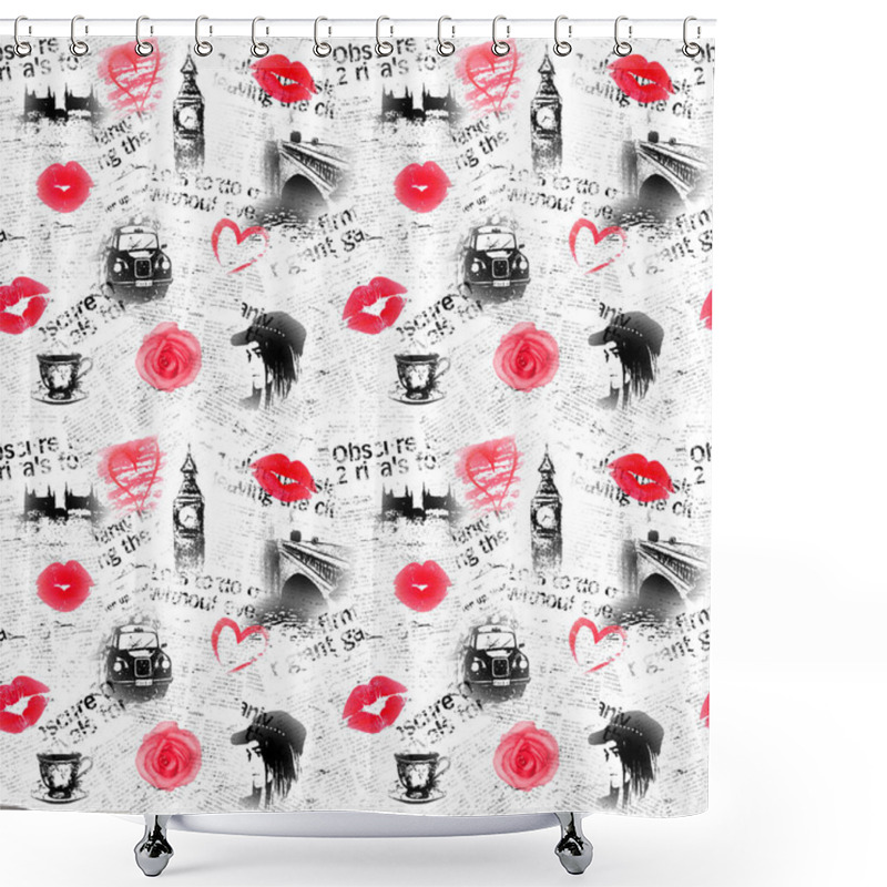 Personality  London Fashion Background Shower Curtains