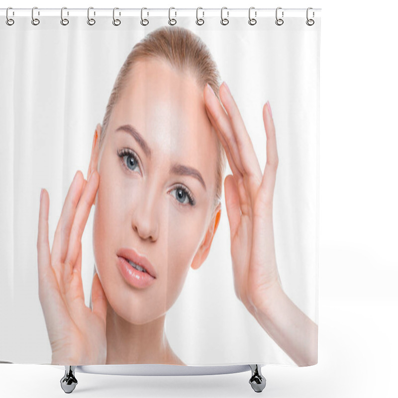 Personality  Young Pretty Woman Shower Curtains