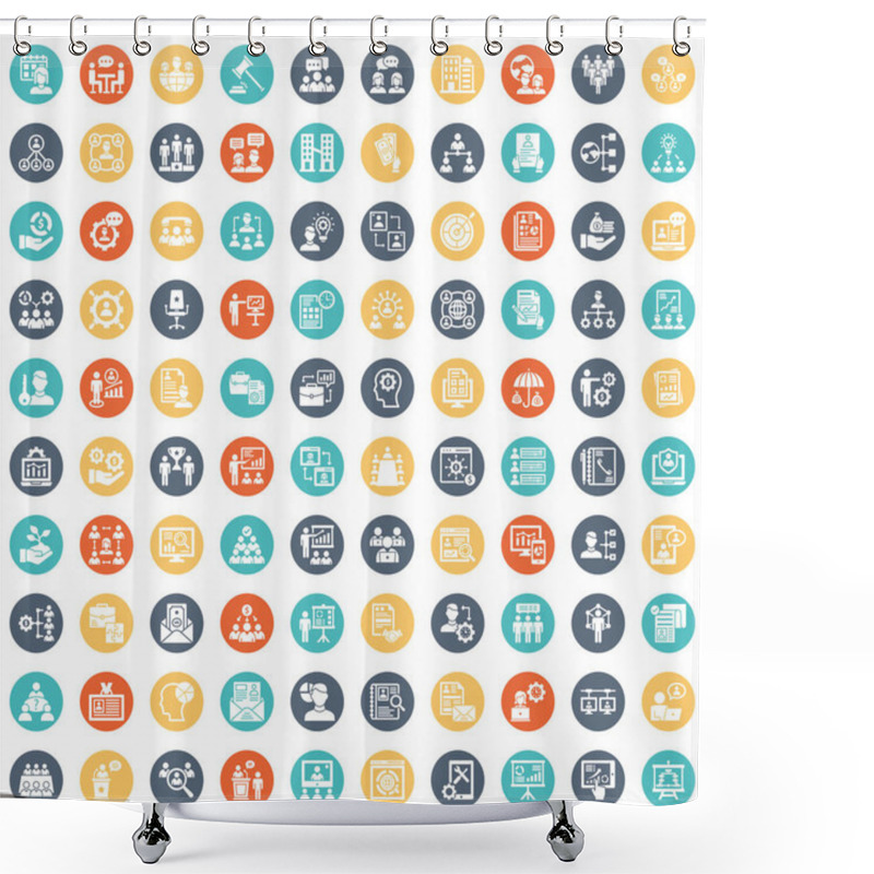 Personality  HR Management Vector Icons Set Every Single Icon Can Be Easily Modified Or Edited Shower Curtains