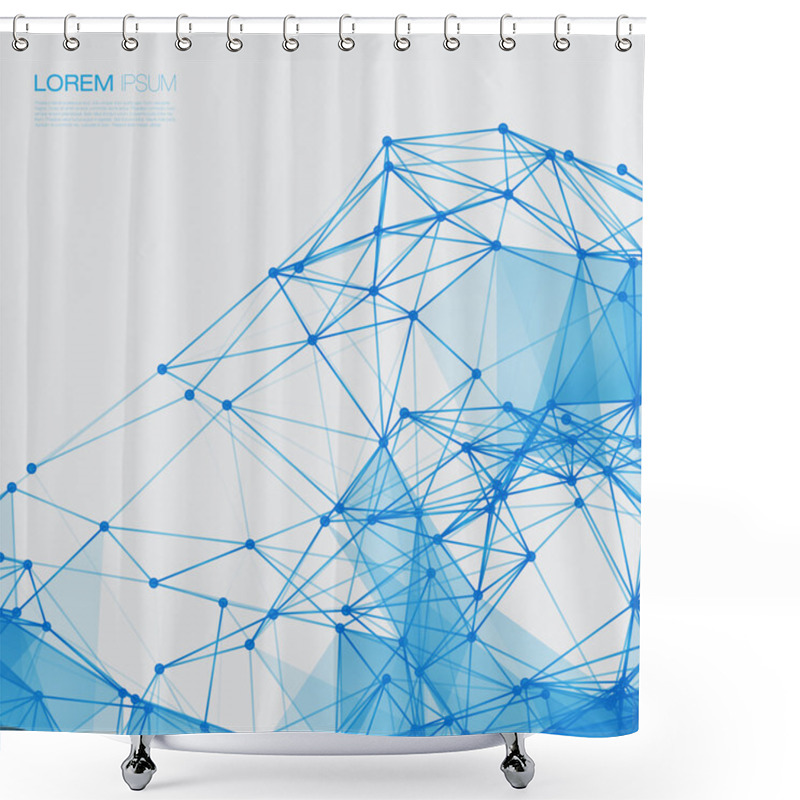 Personality  Abstract Mesh Background With Circles, Lines And Shapes Shower Curtains