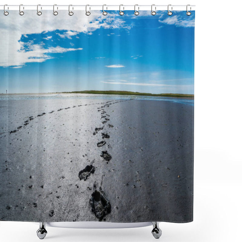 Personality  Footprints In The Watt Shower Curtains