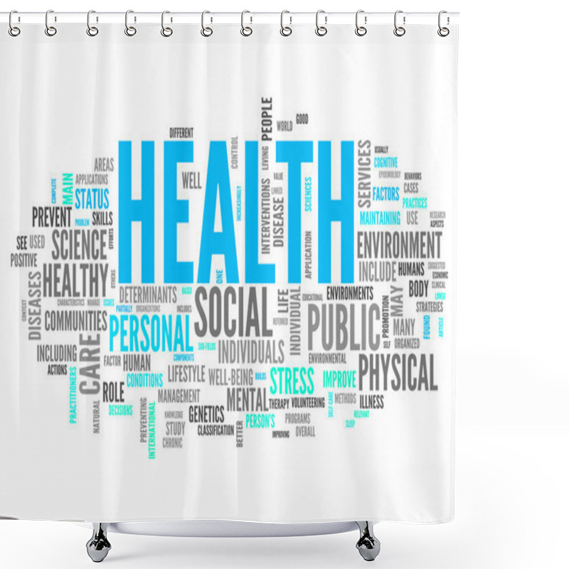 Personality  Word Cloud Health Shower Curtains