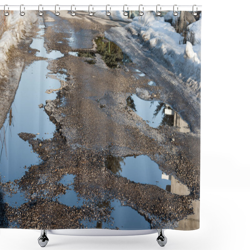 Personality  Potholes Problematic On Local Roads Shower Curtains