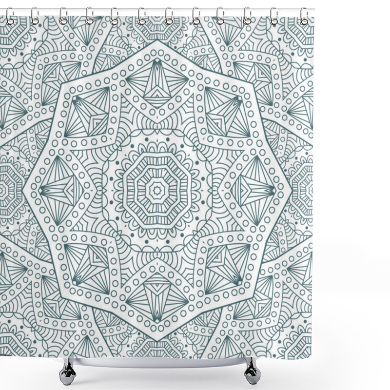 Personality  Seamless  Vector  Background With Mandala. Shower Curtains