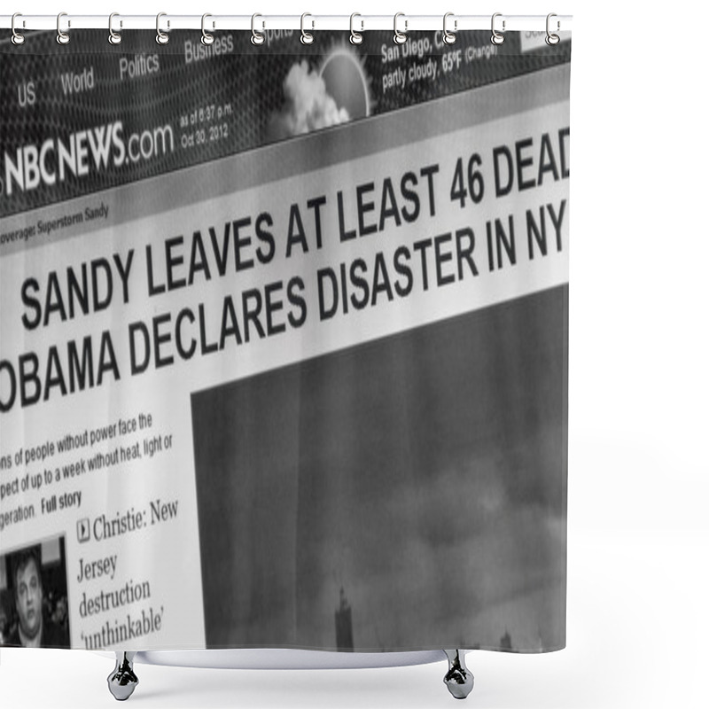 Personality  Hurricane Sandy Shower Curtains