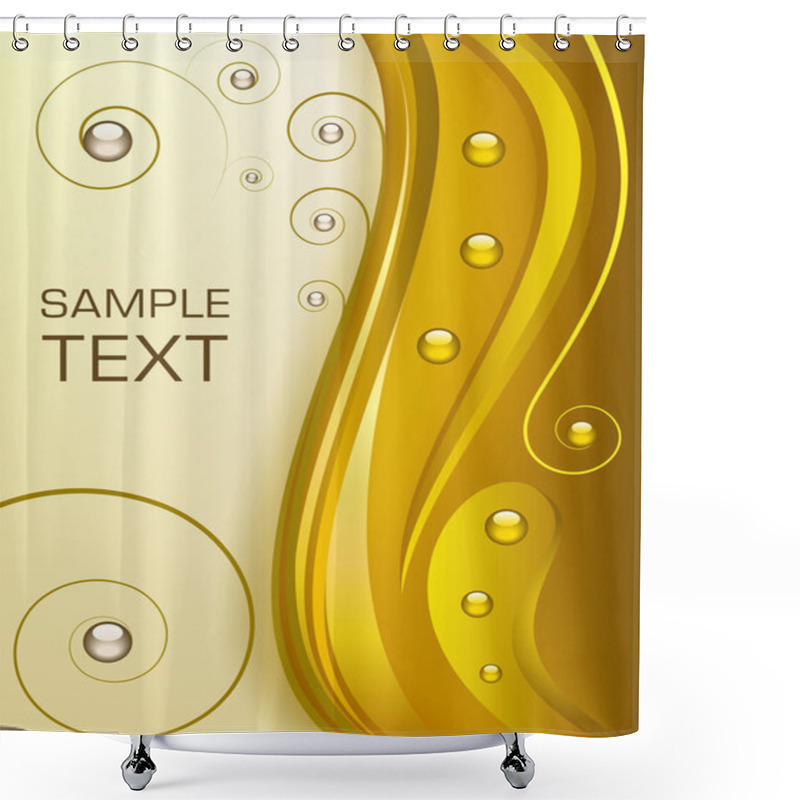 Personality  Abstract Golden Background Shower Curtains