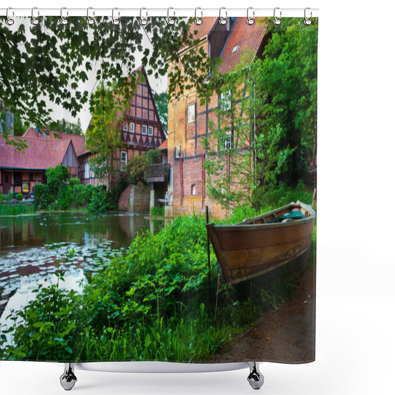 Personality  Summer Landscape With River Shower Curtains