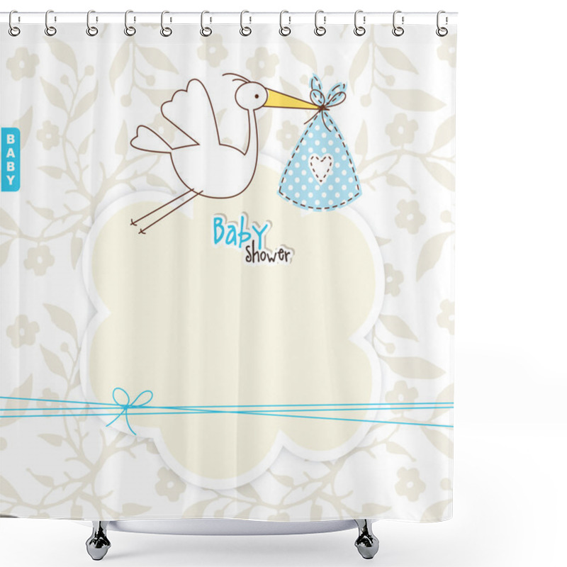 Personality  Baby Shower Card With Copy Space Shower Curtains