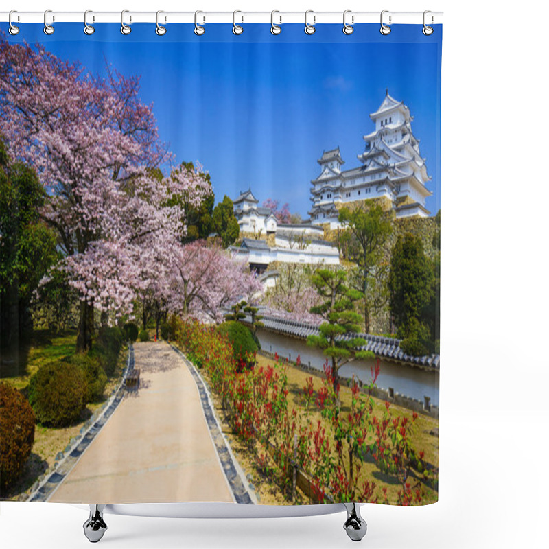 Personality  Himeji Castle In  Cherry Blossom Season, Hyogo, Japan Shower Curtains