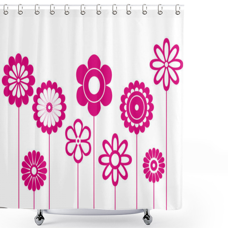 Personality  Violet Flowers Shower Curtains