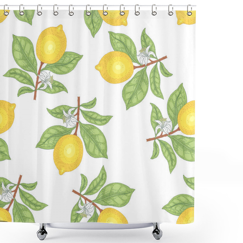 Personality  Seamless Pattern With Lemons. Shower Curtains