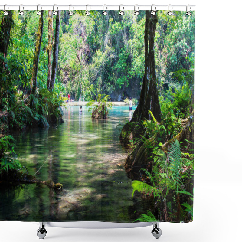 Personality  Semuc Champey, Lanquin, Guatemala, Central America Shower Curtains