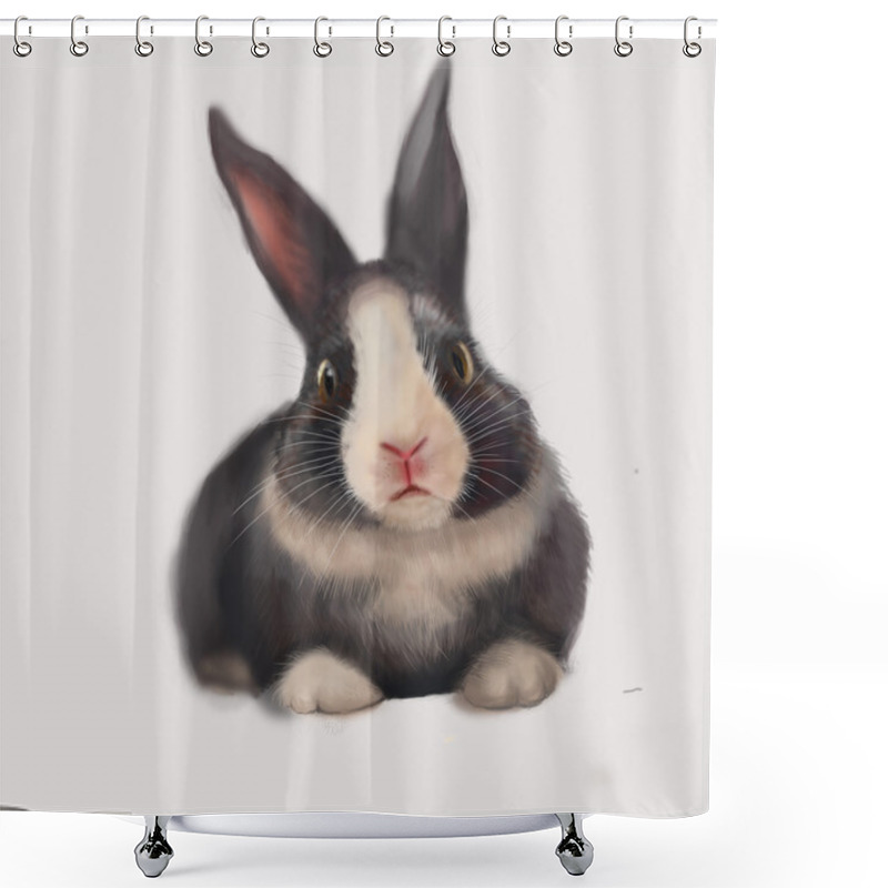 Personality  Illustration On A White Background Shower Curtains