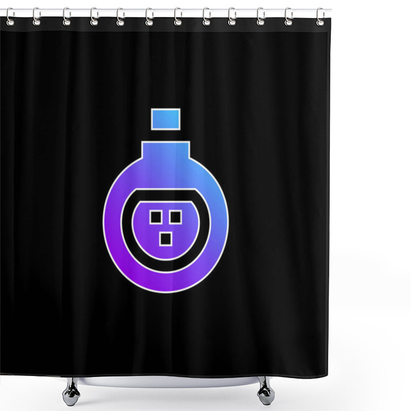 Personality  Antidote Blue Gradient Vector Icon Shower Curtains