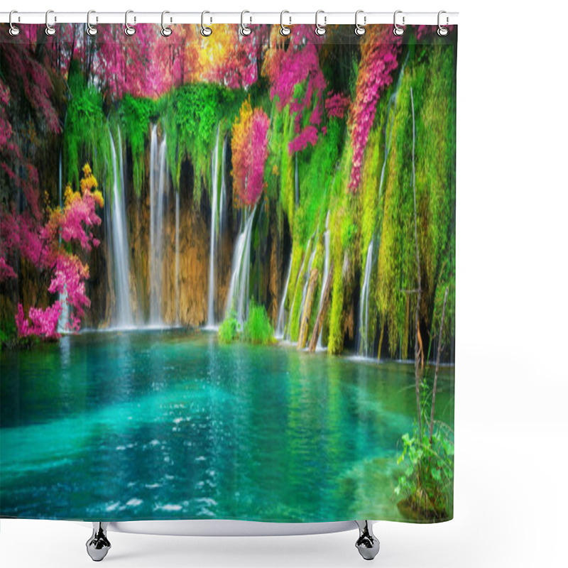 Personality  Waterfall Landscape Of Plitvice Lakes Croatia. Shower Curtains