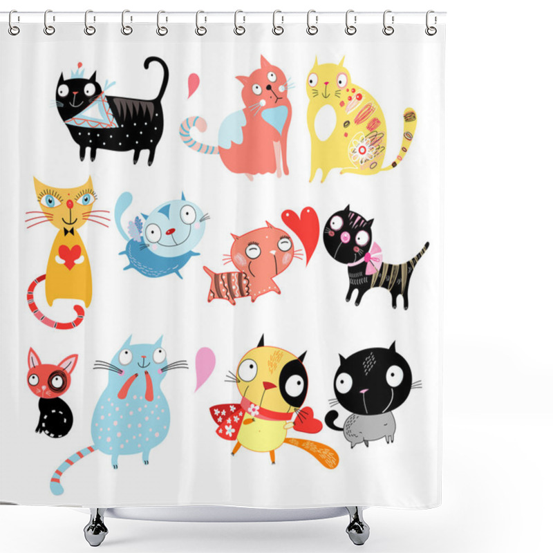 Personality  Different Cats Shower Curtains