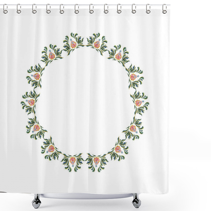 Personality  Ukrainian Vector Wreath Shower Curtains