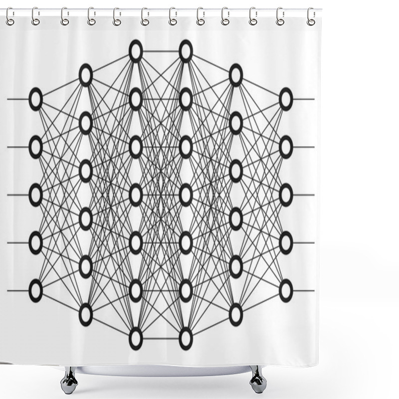 Personality  Neural Net. Neuron Network. Shower Curtains