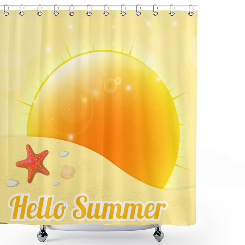 Personality  Summer Background. Vector Illustration. Shower Curtains