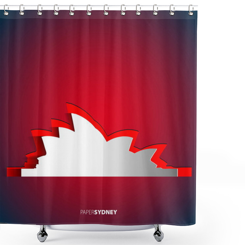 Personality  Sydney Opera House From Paper Shower Curtains